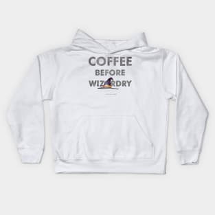 Coffee Before Wizardry Mugs, Pins, & More Kids Hoodie